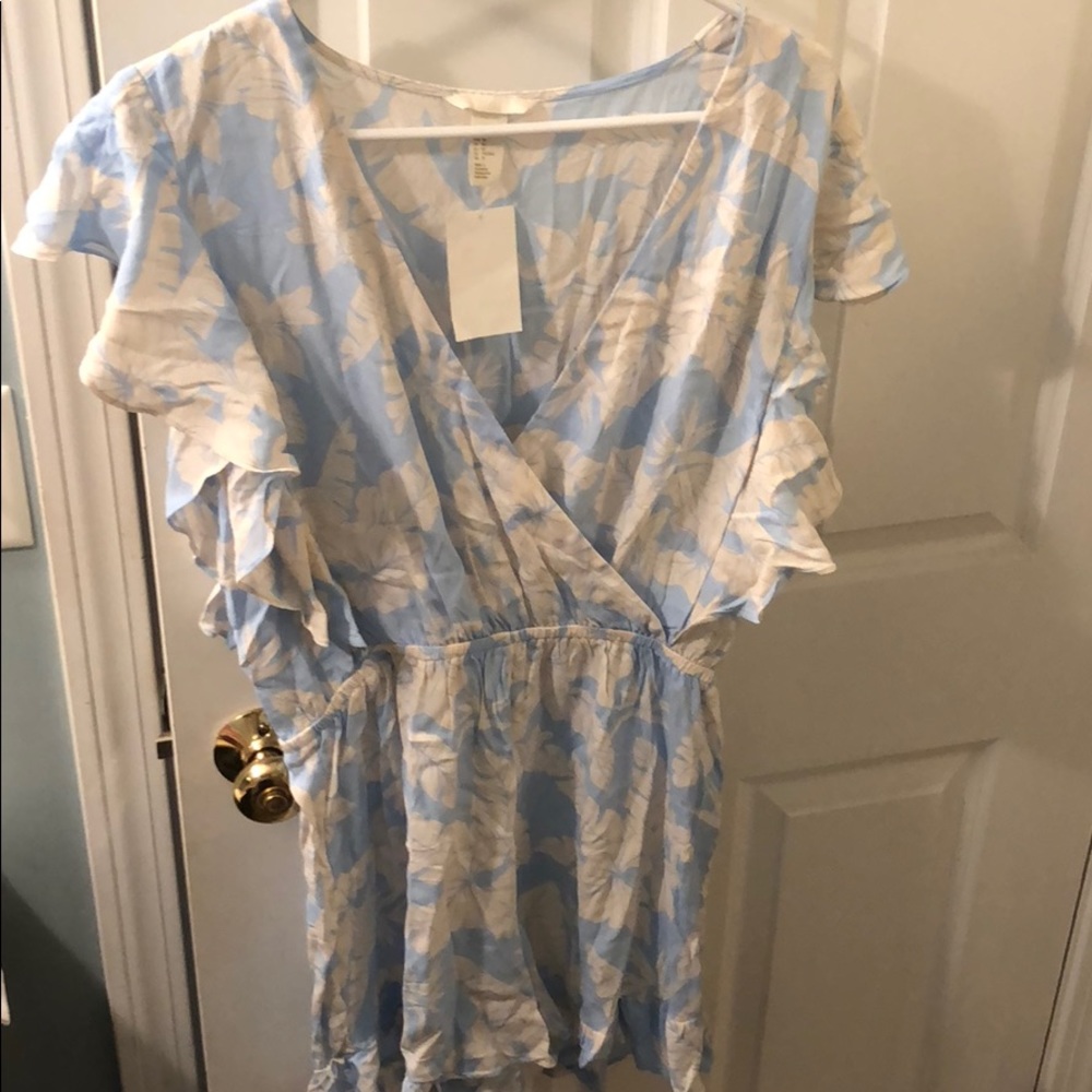 H&M romper baby blue 10